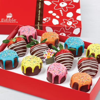 Pineapple Drip Cakes box w/swizzle berries