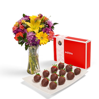 Flowers with <br>Dipped Berries