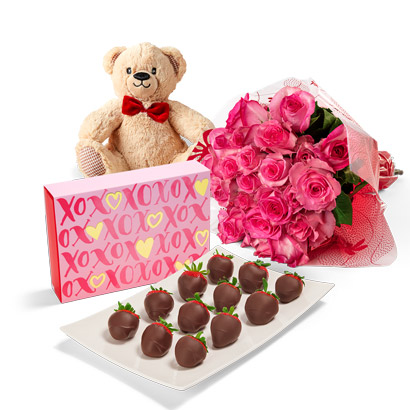 Valentine Bears with Sucker - Edibles - 12 Pieces