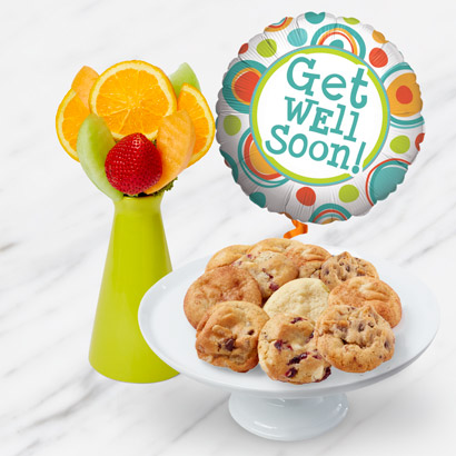 Get Well Soon Fruit & Cookies Bundle