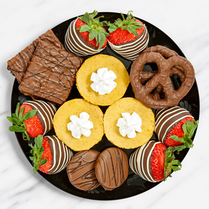 Chocolate Treats & Pumpkin Cheesecake Platter