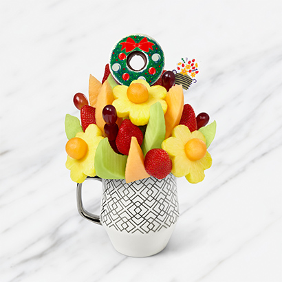 Fruit Flowers Bouquet - 1 Edible Donut Wreath