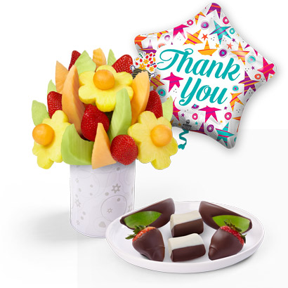 Edible Arrangements® fruit baskets - Happy Birthday Balloon Bundle made  with M&M'S® MINIS