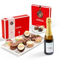 Berry Birthday Dessert Box Truffles  Bubbly Gift Set