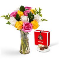 Rose Bouquet  Truffle Gift Set