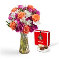 Rose Bouquet  Truffle Gift Set
