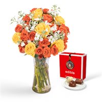 Rose Bouquet  Truffle Gift Set