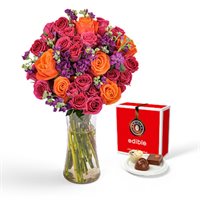 Rose Bouquet  Truffle Gift Set