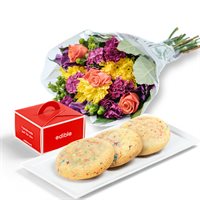 Cookies Plus Petals Gift Set