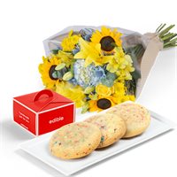 Cookies Plus Petals Gift Set