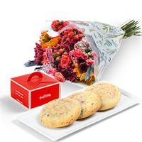 Cookies Plus Petals Gift Set