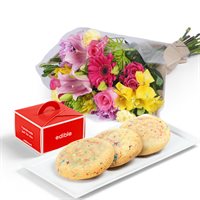 Cookies Plus Petals Gift Set