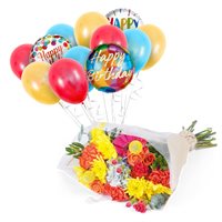 Seasonal Flowers Balloon Bouquet