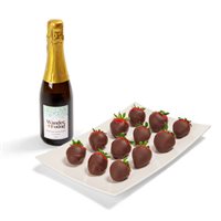 Non-Alcoholic Wine & Dipped Berries