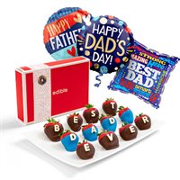 Best Dad Ever Dipped Berries  Balloon Gift Set