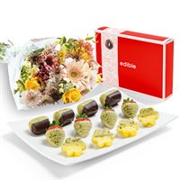 Matcha Fruit with Flowers