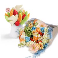 Wedding Flowers  Fruit Arrangement Bundle