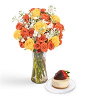 Charming Cheesecake  Roses Bundle