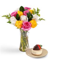Charming Cheesecake  Roses Bundle