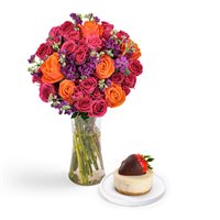 Charming Cheesecake  Roses Bundle