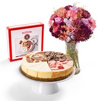 Bright Blooms  Gourmet Assorted Cheesecake Gift Bundle