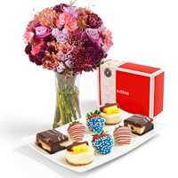 Stars  Stripes Dessert Box  Flower Gift Set
