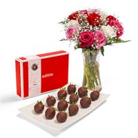 Totally in Love Valentines Day Roses Gift Bundle