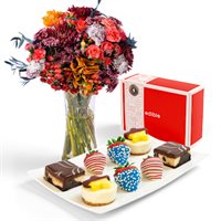 Stars  Stripes Dessert Box  Flower Gift Set