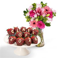 Class of 2026 Dessert Platter  Flowers Gift Set