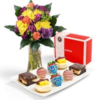 Stars  Stripes Dessert Box  Flower Gift Set