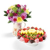 Mother’s Day Premium Bouquet & Strawberry Platter