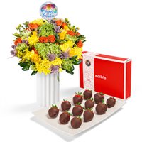 Bouquet and Dipped Berry Gift Set