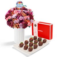 Bouquet and Dipped Berry Gift Set