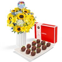 Bouquet and Dipped Berry Gift Set