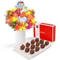 Bouquet and Dipped Berry Gift Set