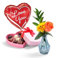 Mini Bouquet Truffles  Balloon Gift Set