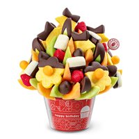 Happy Birthday Delicious Celebration  Dipped Fruit Delight