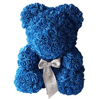 Royal Blue Rose Bear