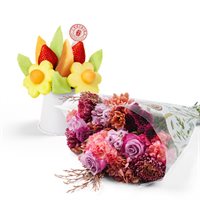 Sweet Appreciation Flowers  Fruit Bouquet Gift