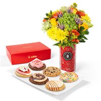 Assorted Premium Cookies Box  Flower Bouquet