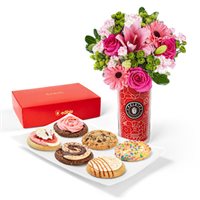 Assorted Premium Cookies Box  Flower Bouquet